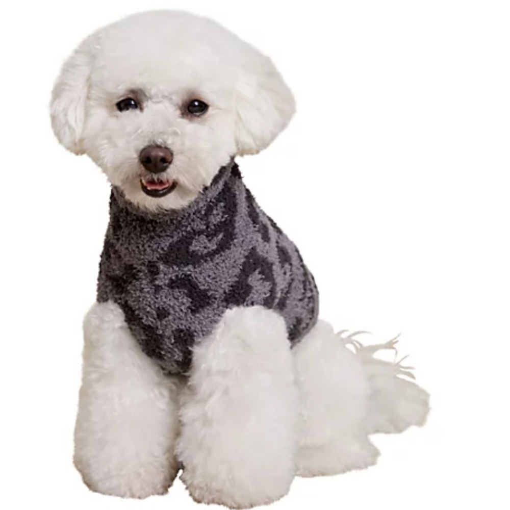 Barefoot Dreams CozyChic Pet Sweater, Linen Warm Grey Size Small